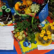 Экспозиция СибБС из букетов, плодов и ягод на выставке "Дары природы-2019"